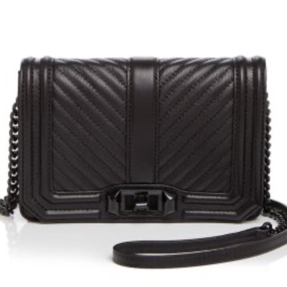 Rebecca Minkoff Black Quilted Leather Crossbody Bag